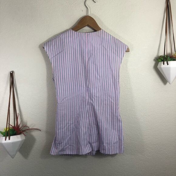 Diane von Furstenburg striped sleeveless knot blouse - Picture 7 of 9
